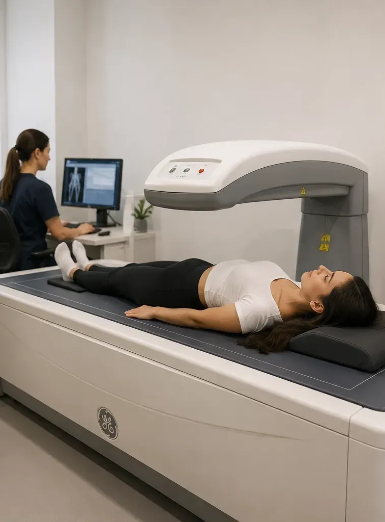 Side-by-side comparison illustrating fat versus muscle body composition revealed by a DEXA scan at Bodiatrics