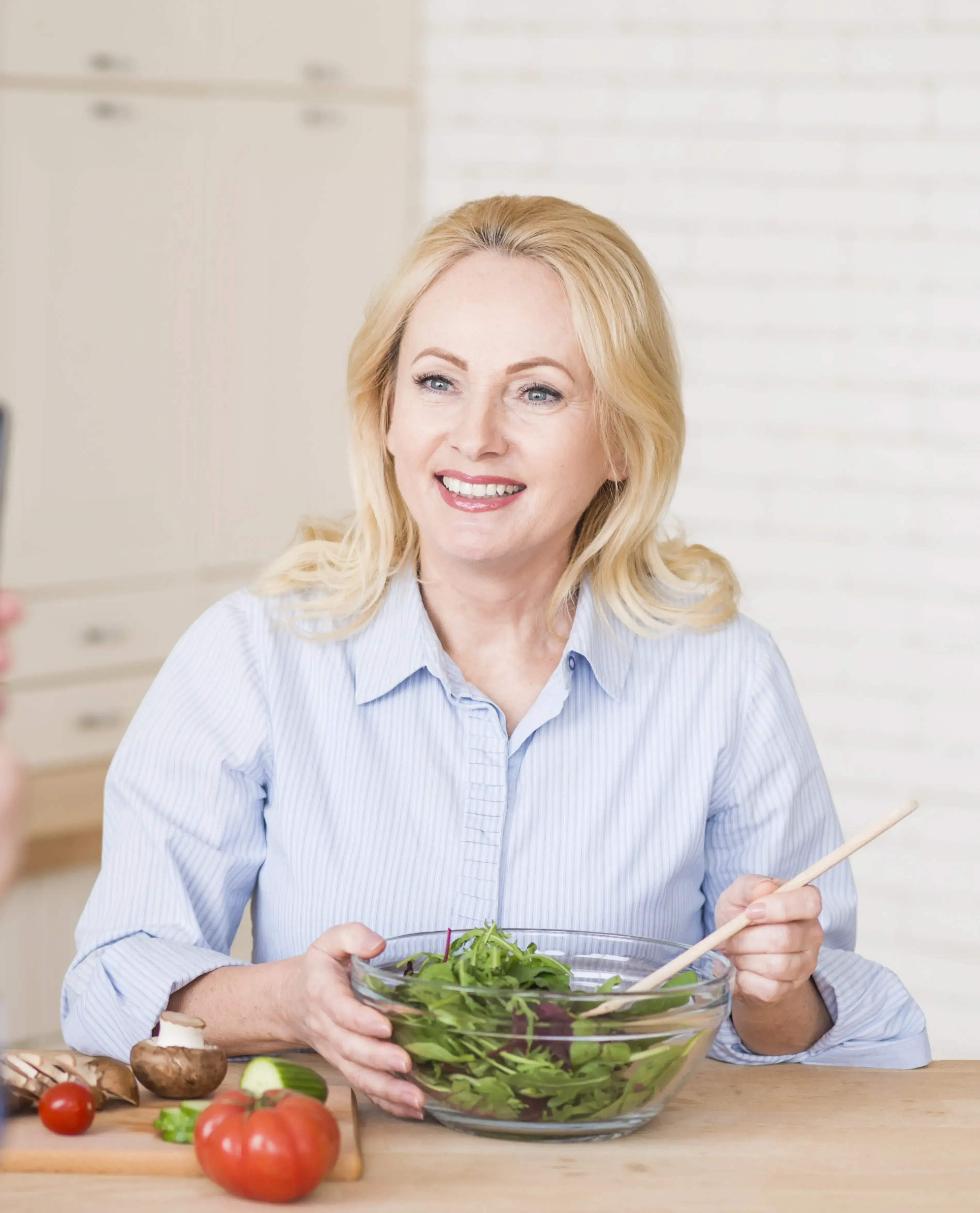 Patient and dietitian comparing balanced whole-food options during a nutrition counseling session in Suwanee, GA