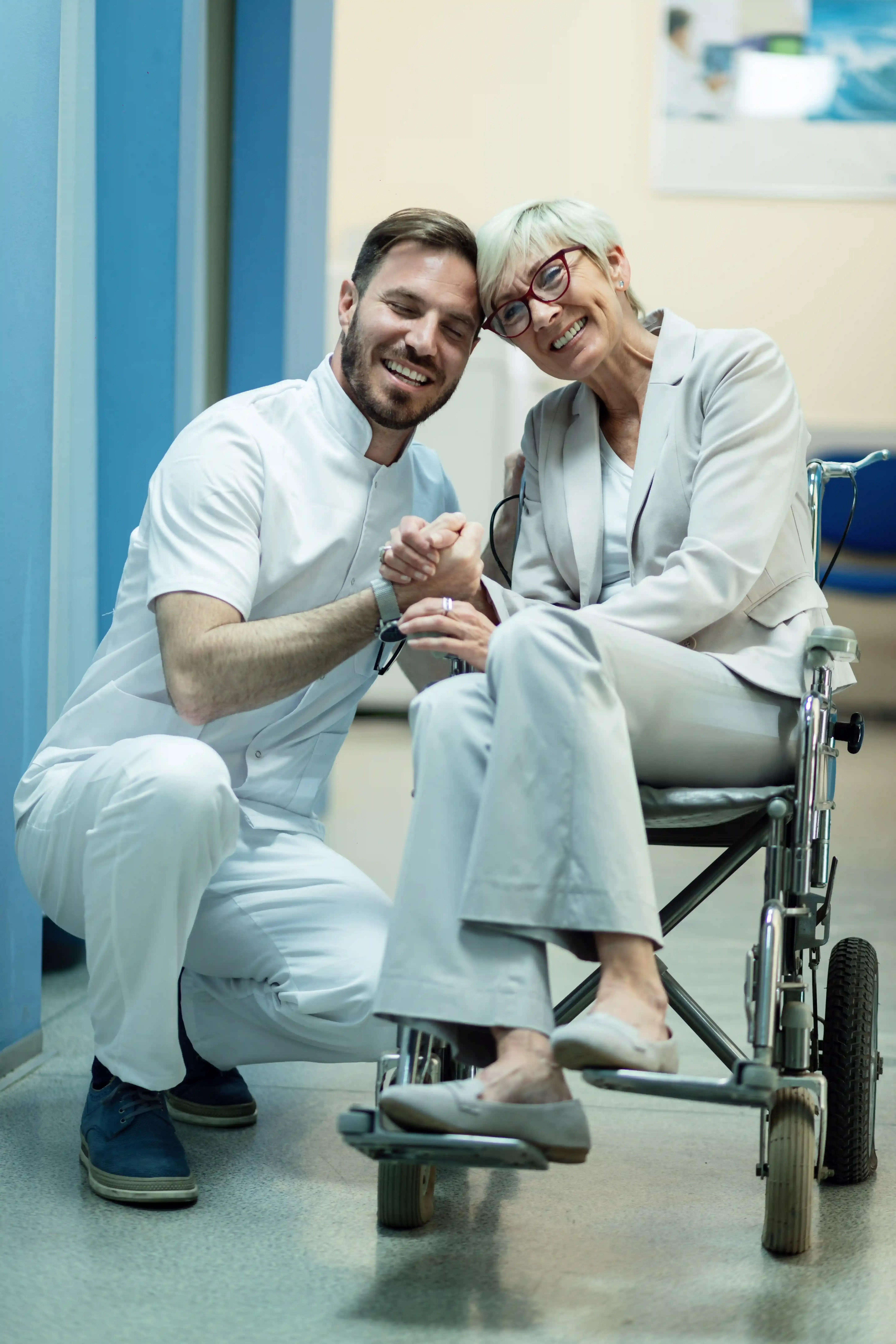 Prospective bariatric surgery patient consulting with a physician to review candidacy for robotic weight loss surgery