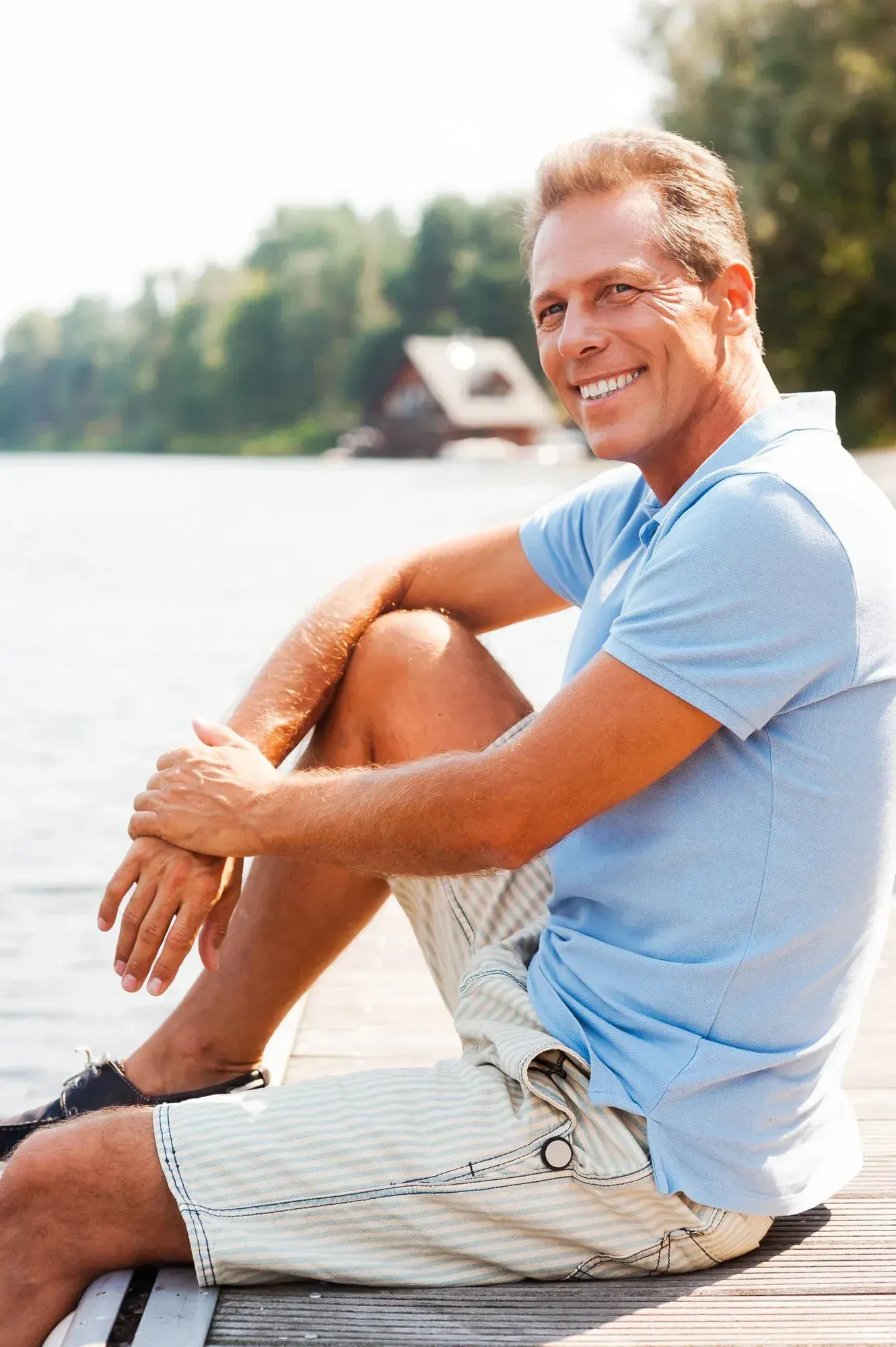 Health-conscious adult recognizing risk factors for high cholesterol before testing in Suwanee GA