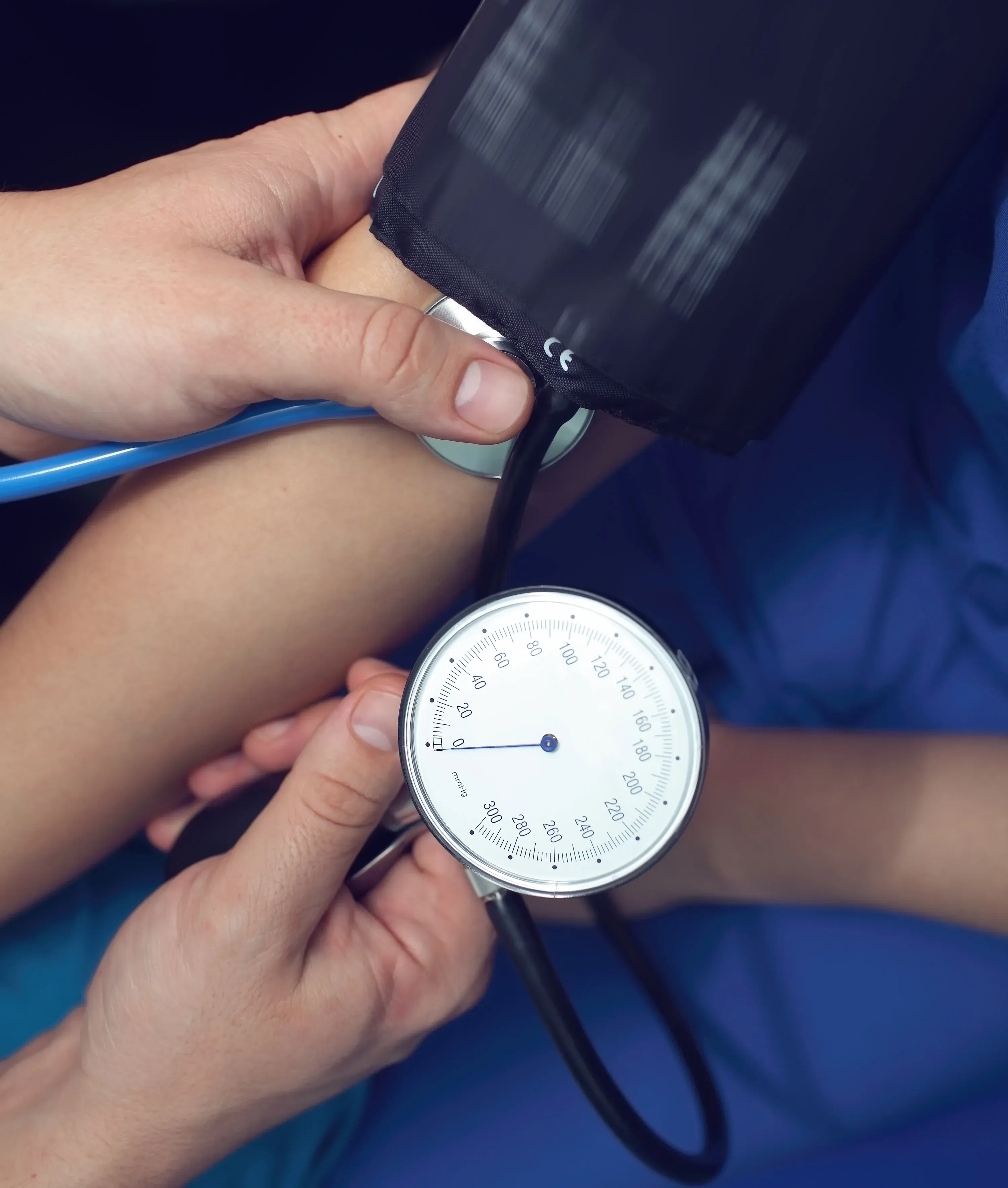 Adult noticing early warning signs that excess weight may be raising their blood pressure over time