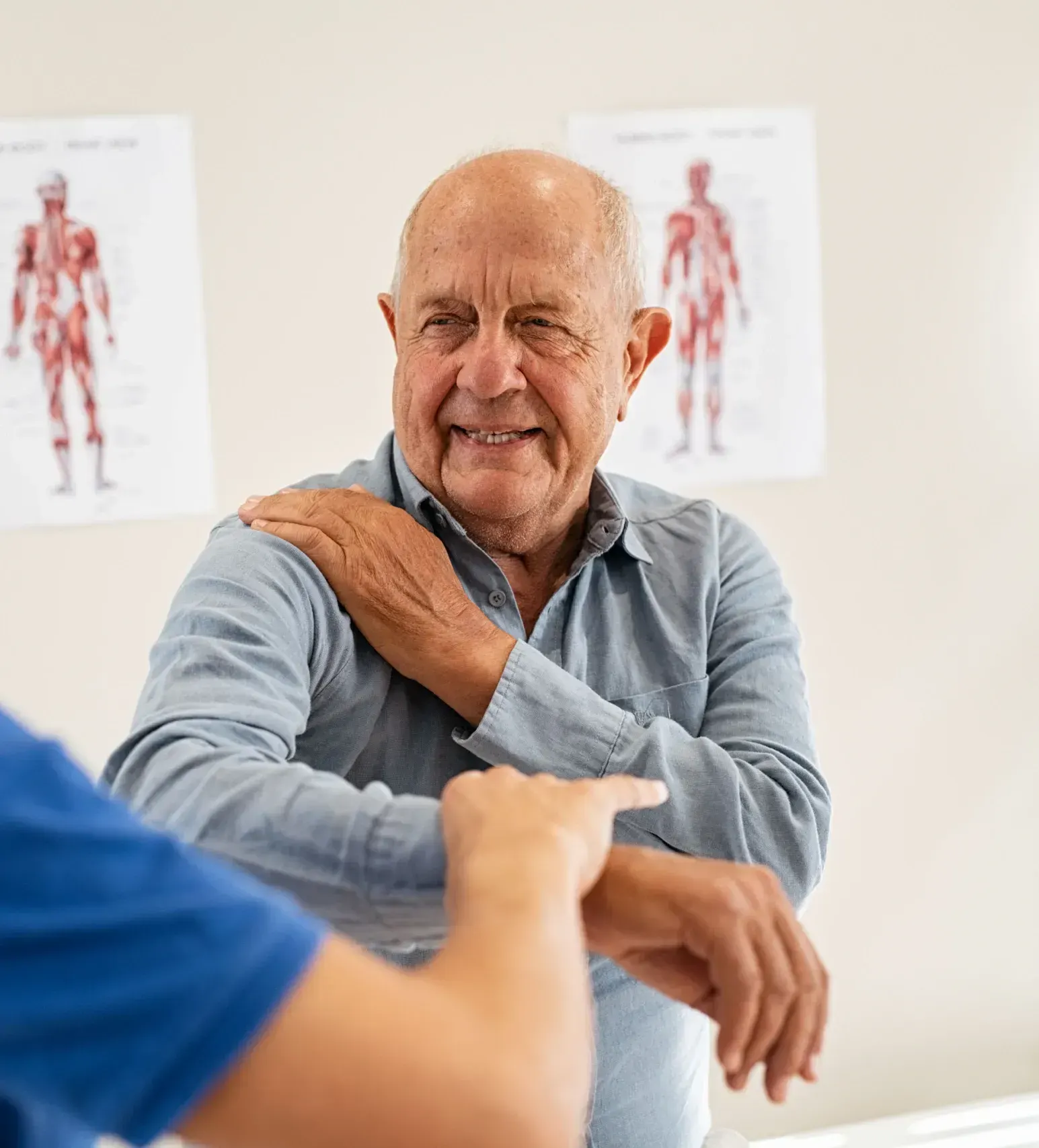 Physician explaining a DEXA bone density scan and T-score to a patient at Bodiatrics Suwanee GA