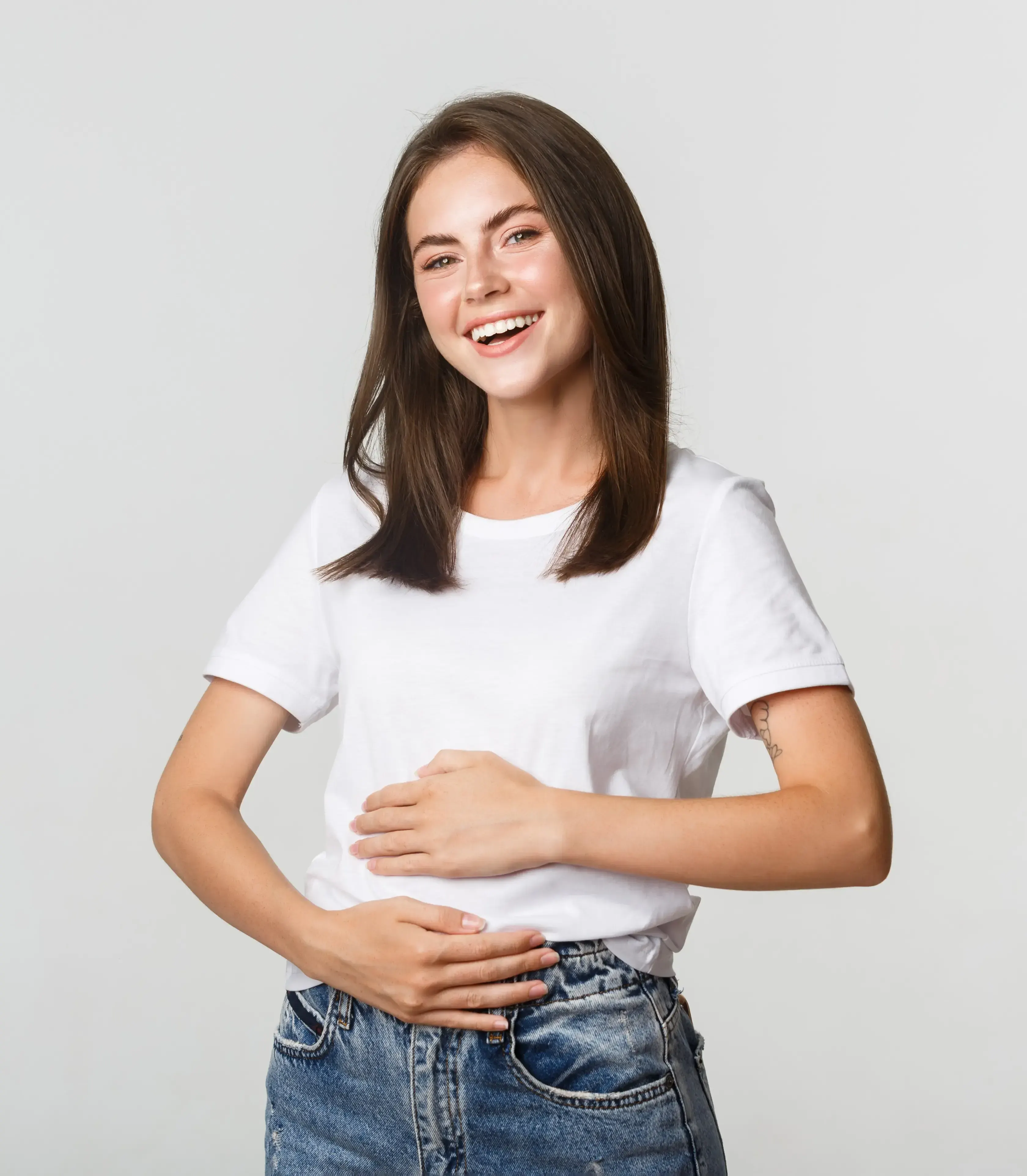 Confident health-conscious adult patient considering gut microbiome testing at Bodiatrics in Suwanee, GA